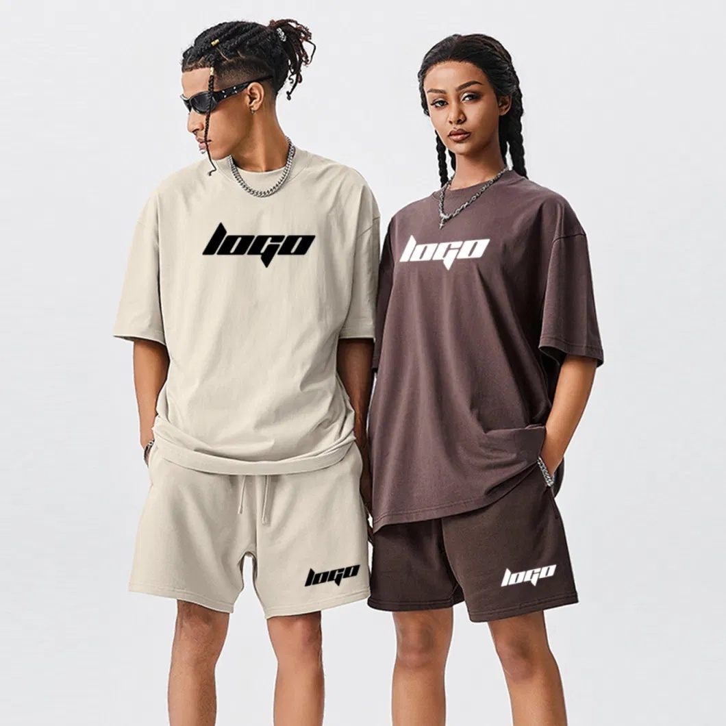 Customized Printed T Shirt Short Set