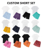 Customized Printed T Shirt Short Set