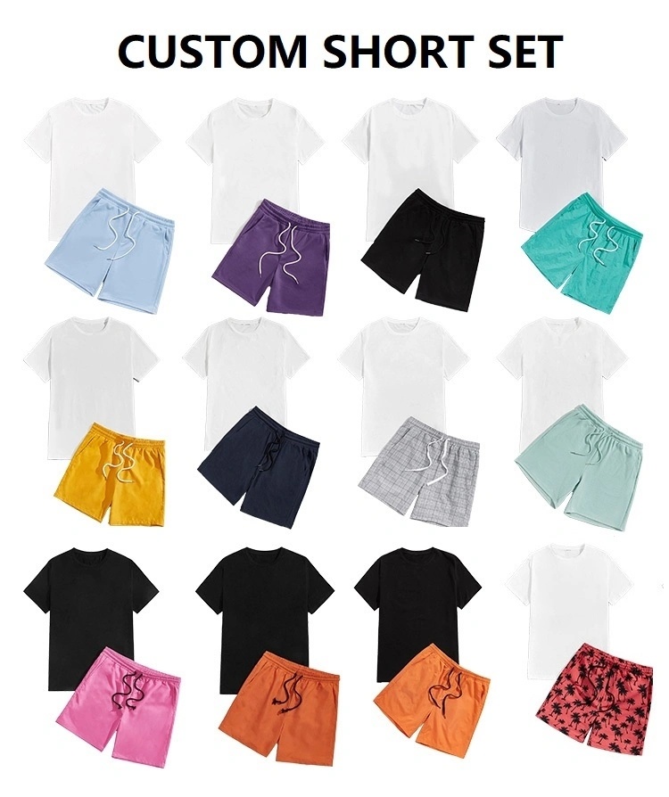 Customized Printed T Shirt Short Set